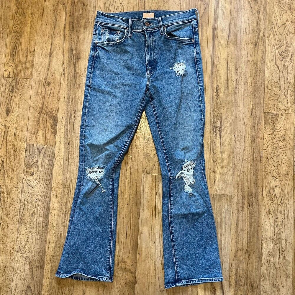 Mother The Insider Ankle Sz 27 Distressed Medium Wash